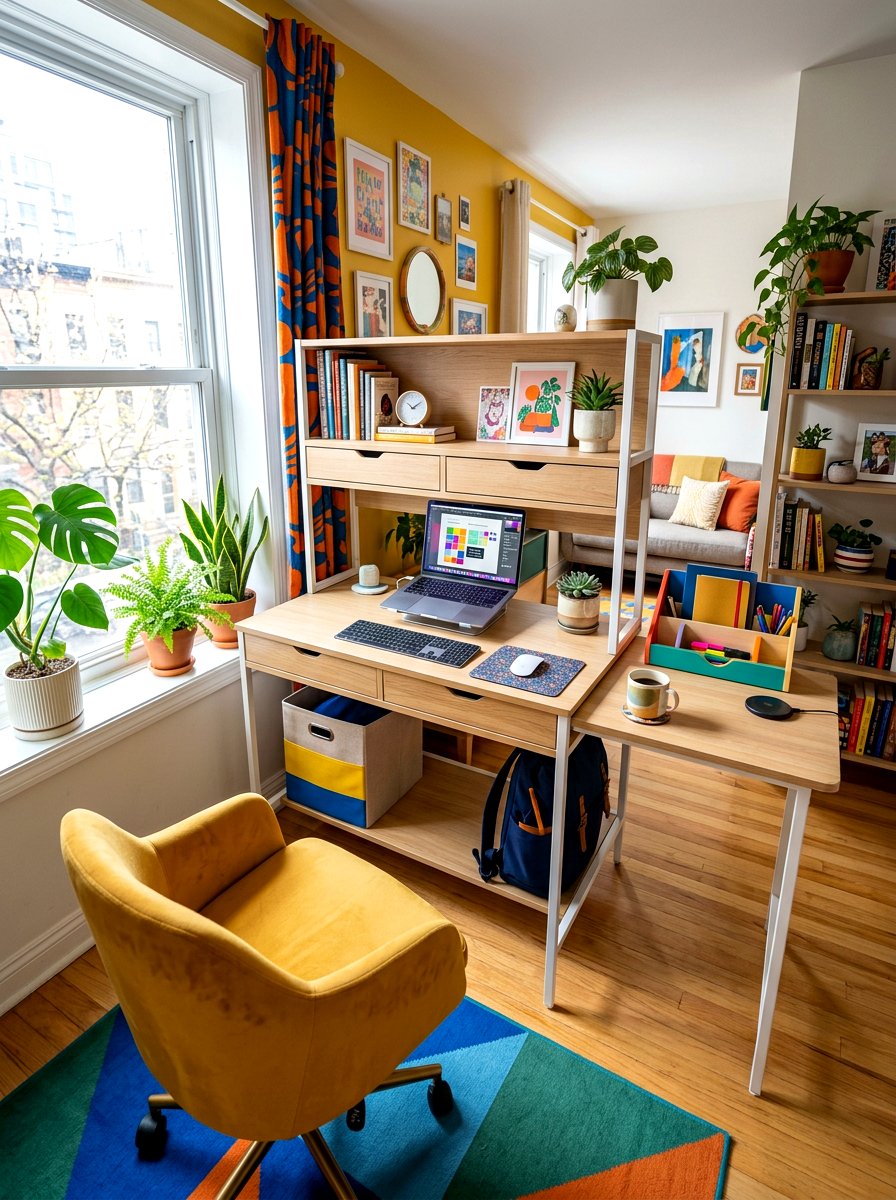 Space Saving Desk - 30 home office desk ideas