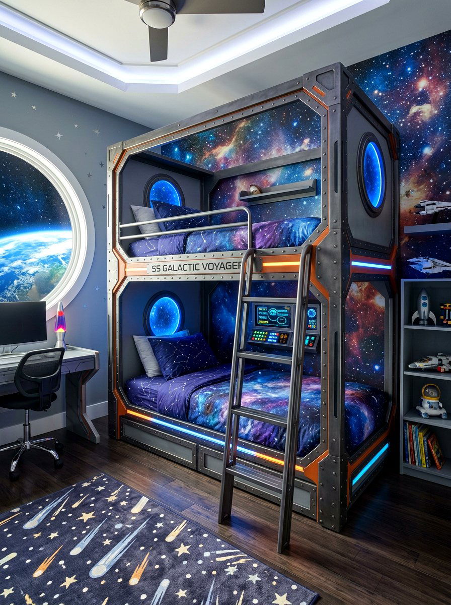 Space Theme Bunk Bed - 30 bunk bed ideas