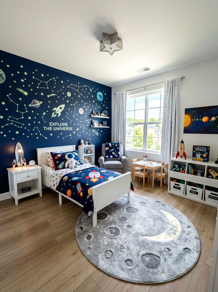 Space Toddler Bedroom - 30 toddler room ideas