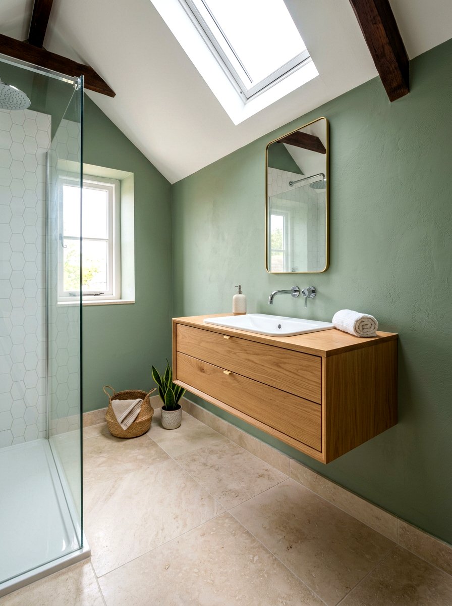 Space saving attic bathroom vanity - 30 attic bathroom ideas