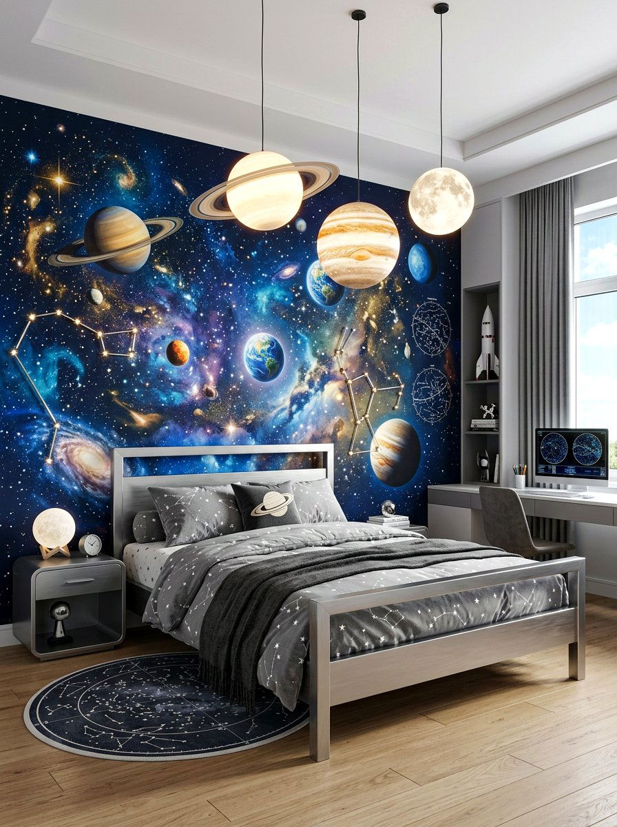 Space themed bedroom - 30 boys bedroom decor ideas