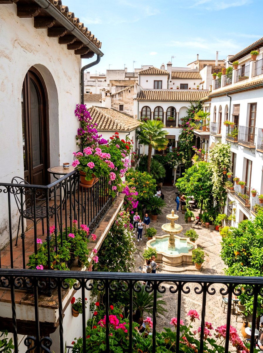 Spanish Balcony Overlooking Courtyard - 30 Spanish courtyard exterior ideas