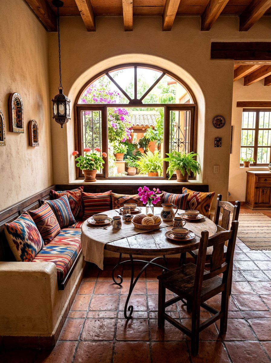 Spanish Colonial Breakfast Nook - 30 Spanish style kitchen ideas