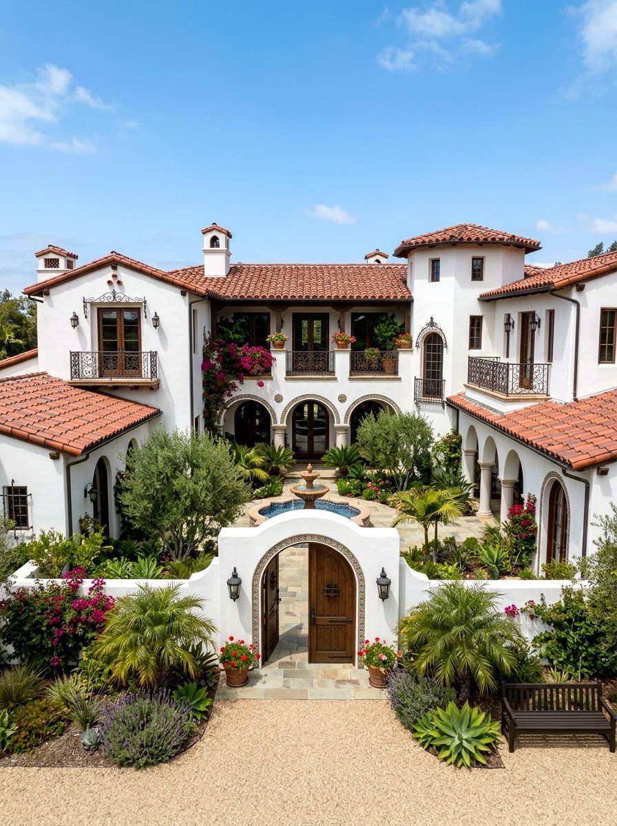 Spanish Colonial Revival House - 30 front facade makeover ideas aesthetic