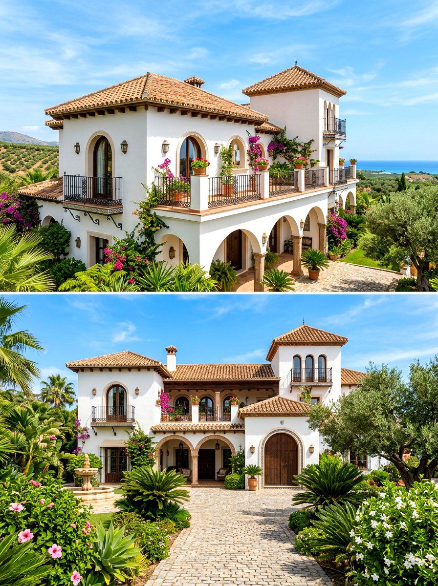 Spanish Colonial Stucco - 30 colonial house exterior ideas