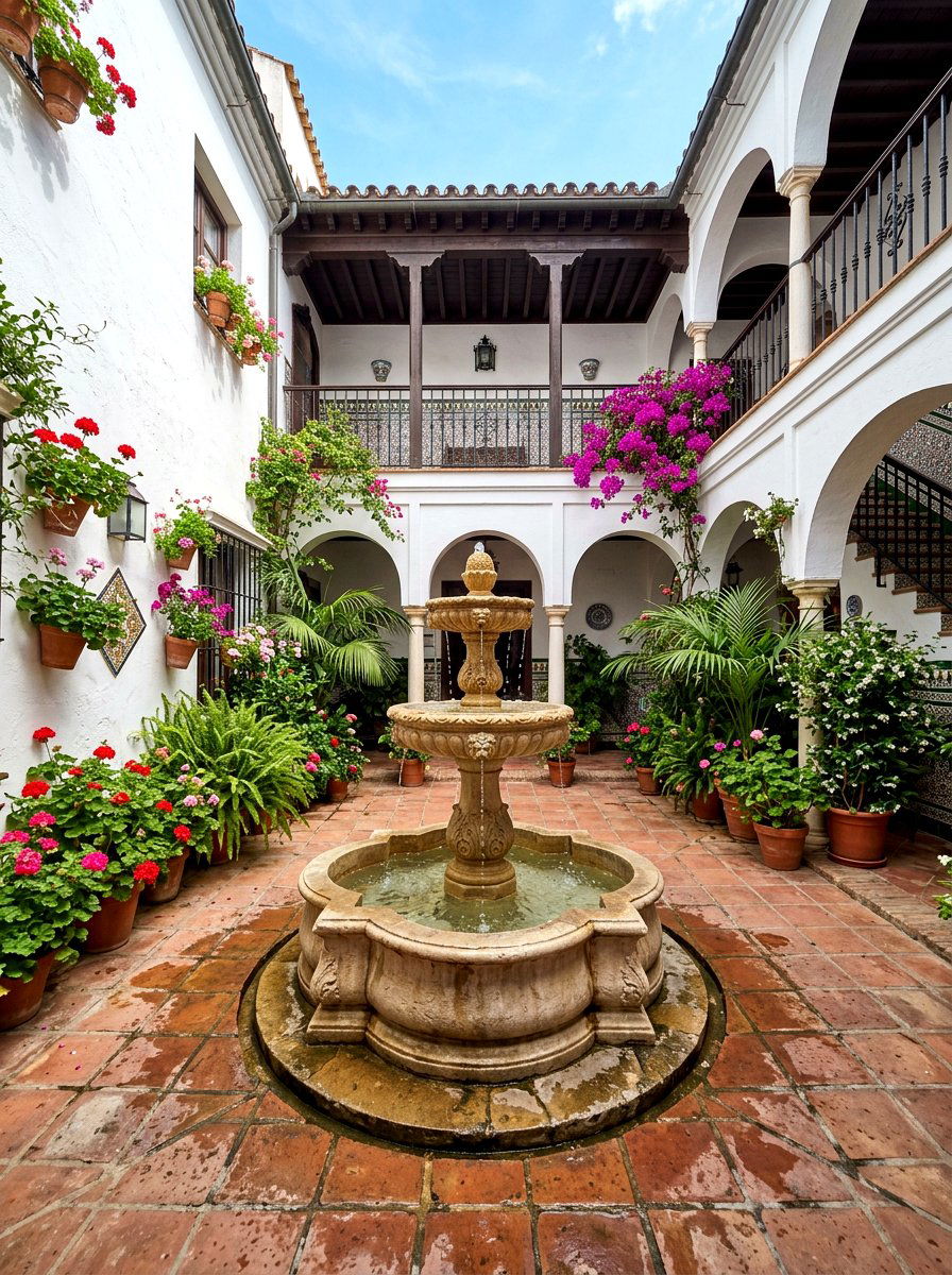 Spanish Courtyard Fountain - 30 Spanish courtyard ideas