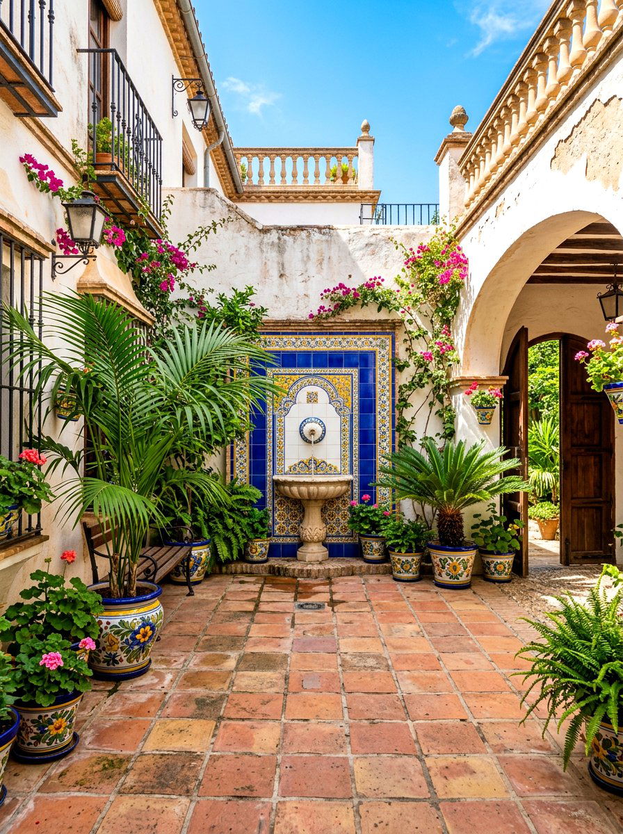 Spanish Courtyard Style - 30 cloister garden ideas