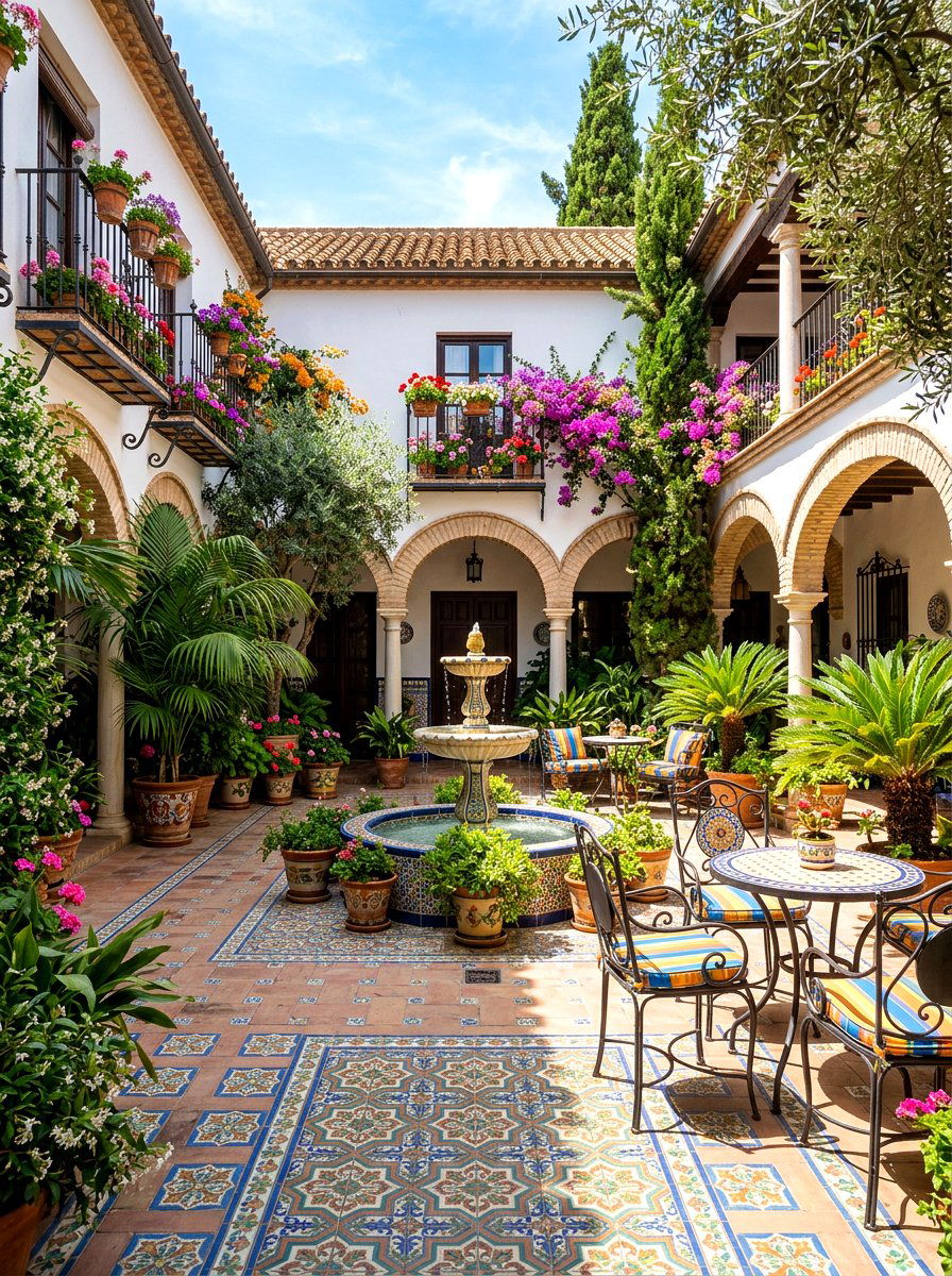 Spanish Hacienda Courtyard - 30 European summer home ideas
