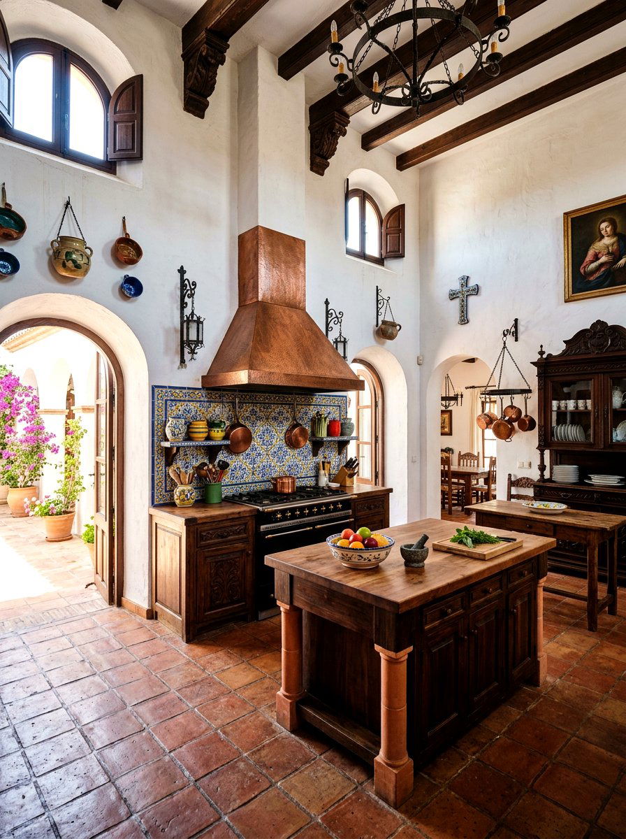 Spanish colonial kitchen - 30 rustic European kitchen ideas