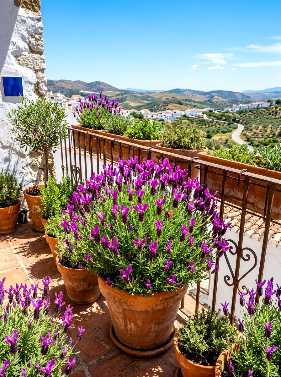 Spanish lavender with butterfly petals - 30 lavender garden ideas