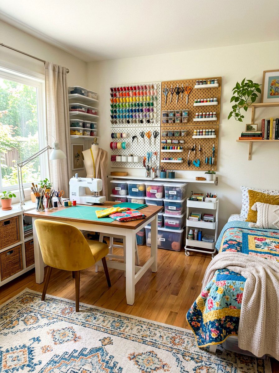 Spare Room Craft Space - 30 spare bedroom ideas