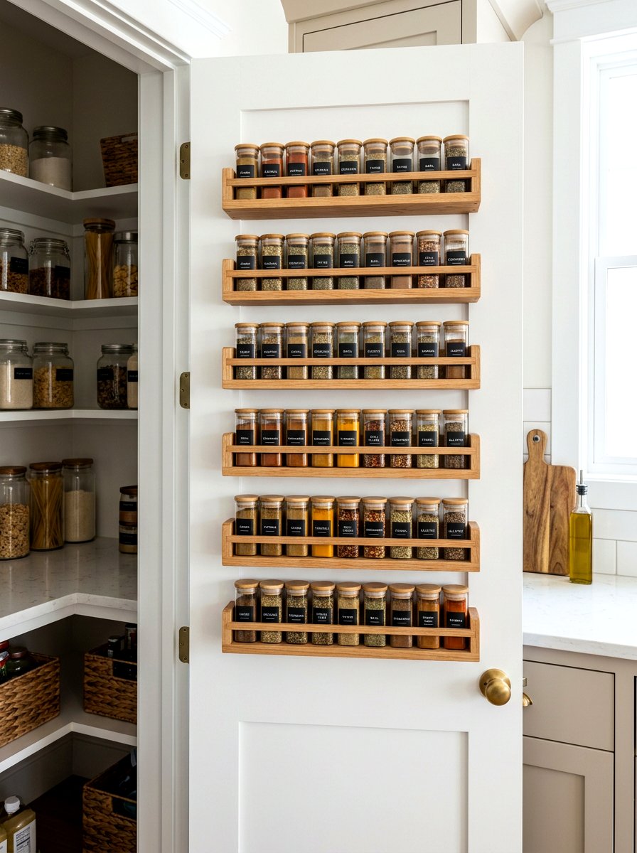 Spice Rack Pantry Door - 30 kitchen pantry ideas