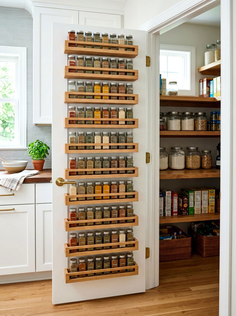 Spice Rack Pantry Door - 30 full wall pantry cabinet ideas