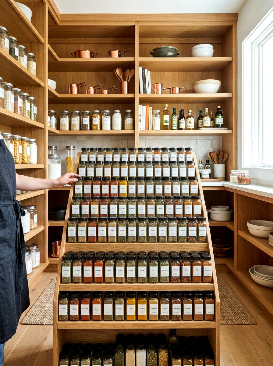 Spice Rack Pantry Shelving - 30 pantry shelving layout ideas