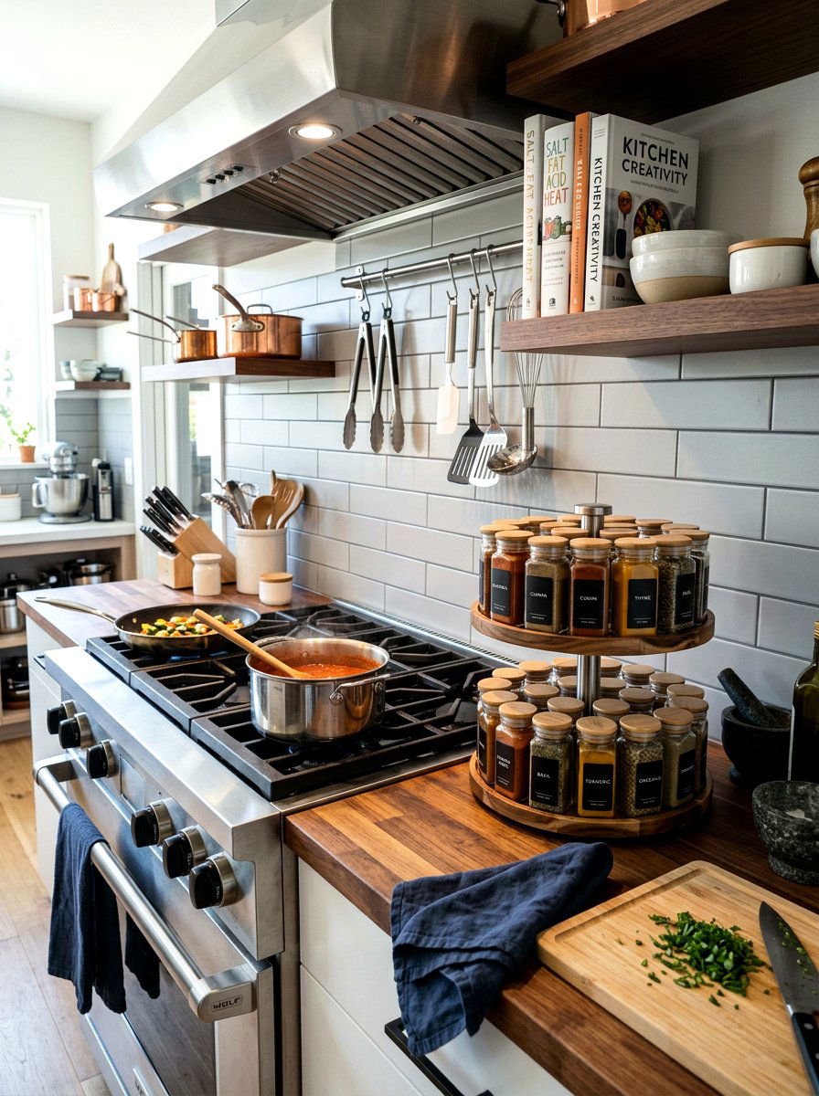 Spice Storage Cake Stand - 30 cake stand kitchen styling ideas
