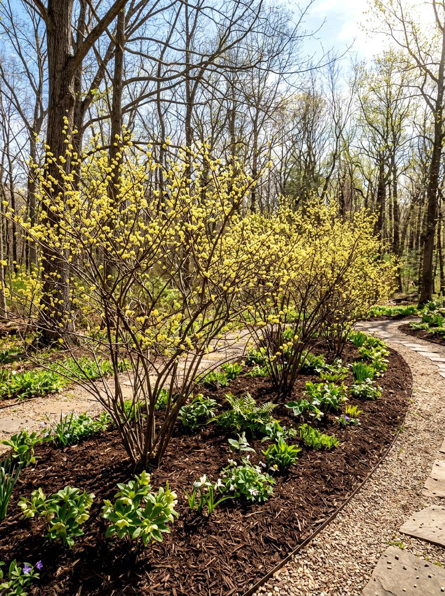 Spicebush Shrub Garden - 30 butterfly host plant garden ideas