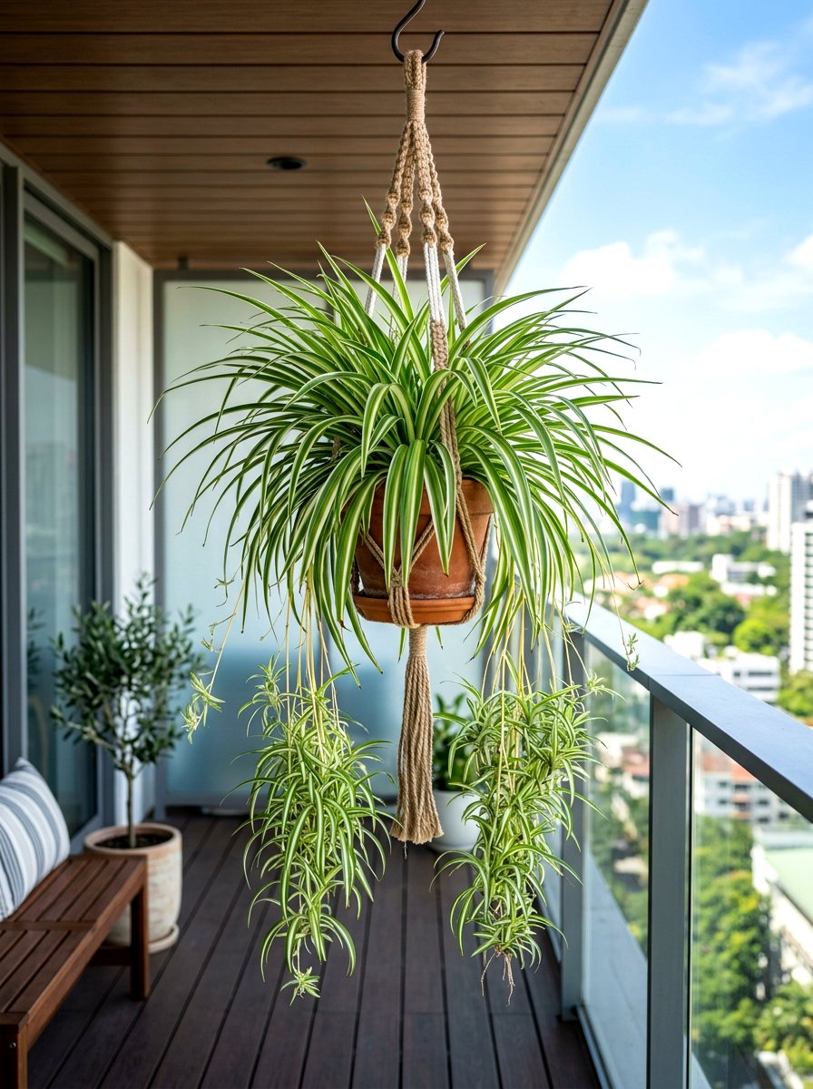 Spider plant hanging basket - 30 hanging basket ideas