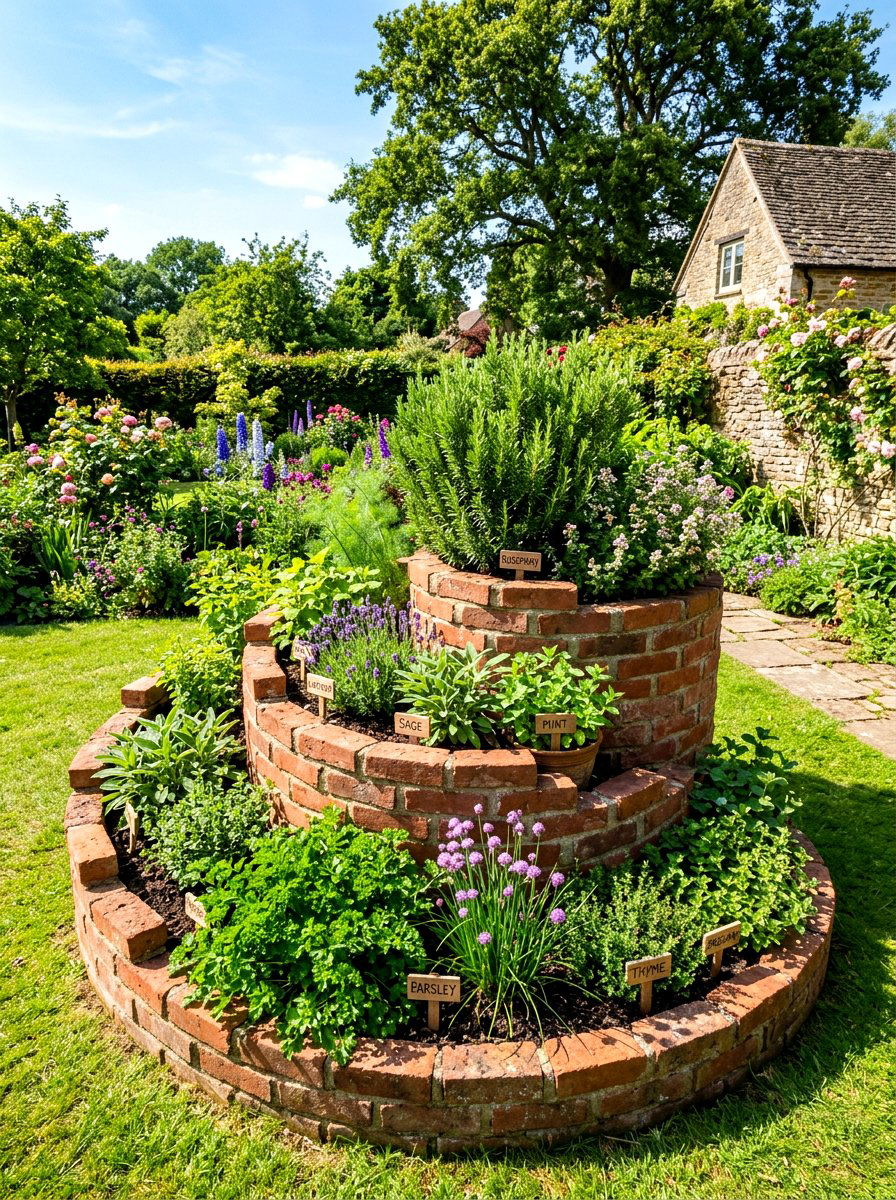 Spiral Herb Garden - 30 pizza garden ideas