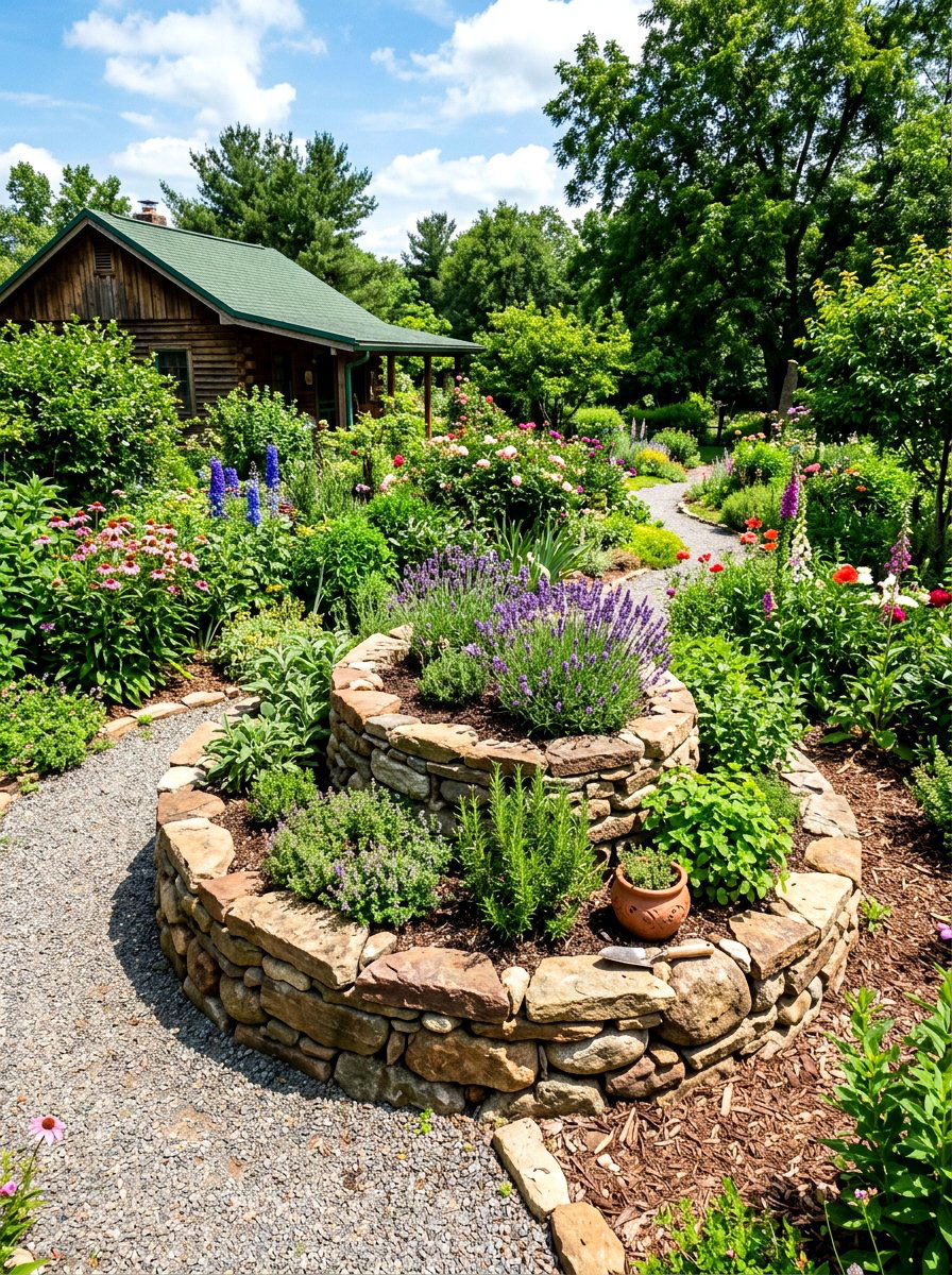 Spiral Herb Garden - 30 simple herb garden ideas