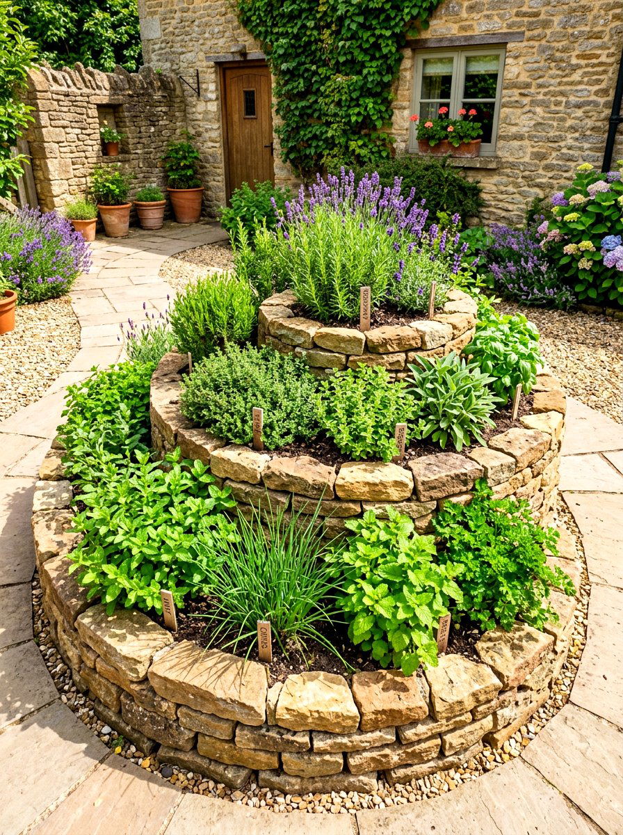 Spiral Herb Garden Small Space - 30 small herb garden ideas