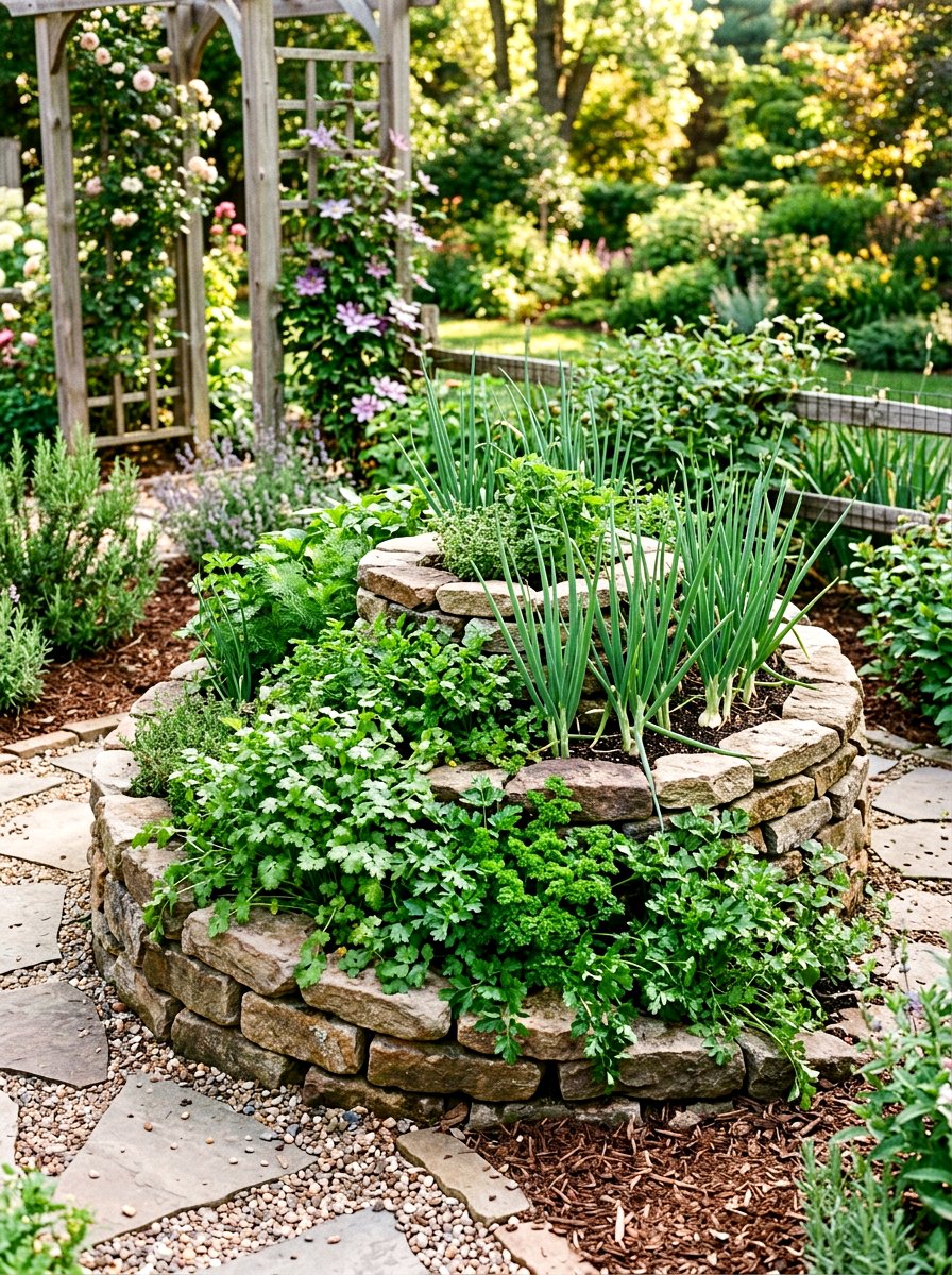 Spiral Herb Patch - 30 salsa garden ideas