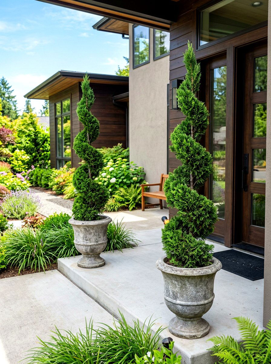 Spiral Tree - 30 topiary garden ideas