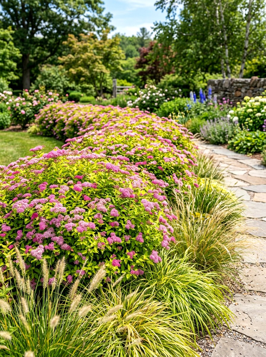 Spirea Garden Hedge - 30 hedge row ideas
