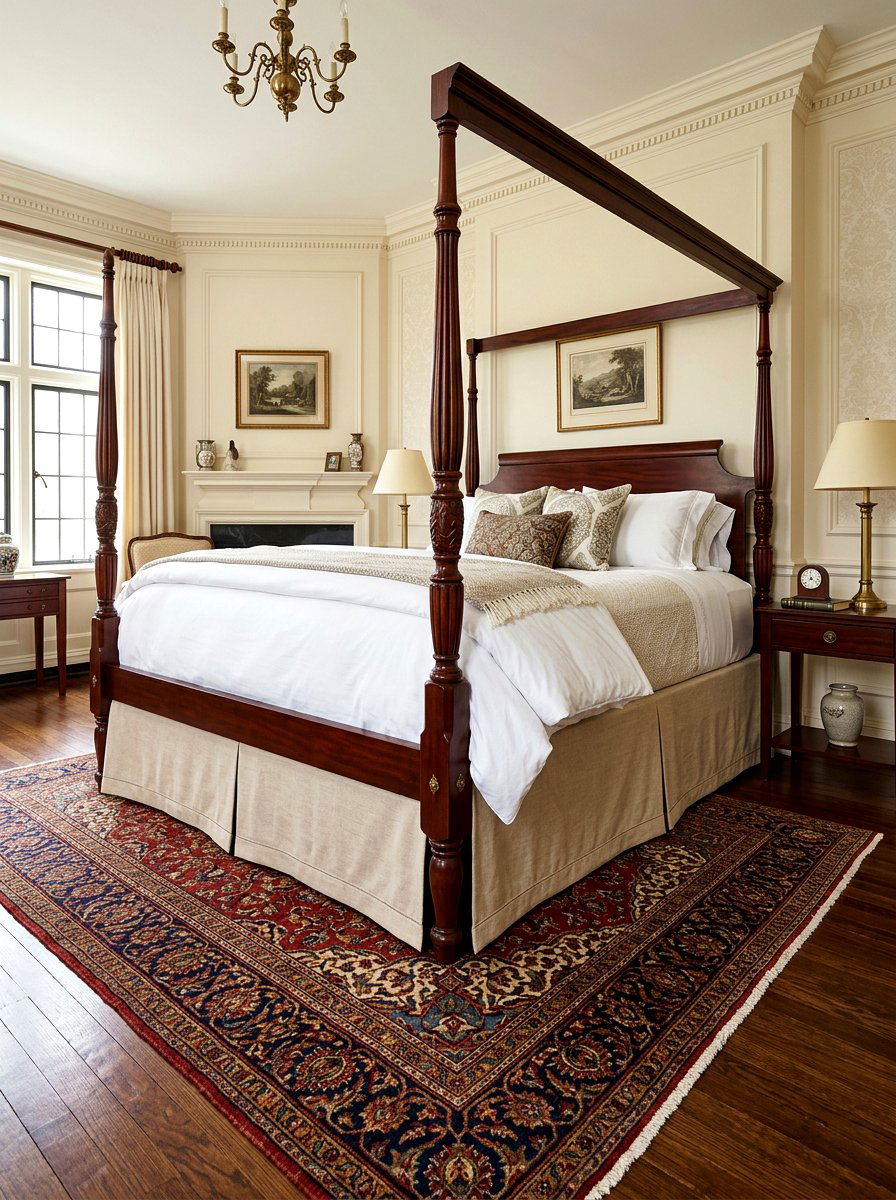 Split Corner Bed Skirt - 30 tailored bed skirt ideas