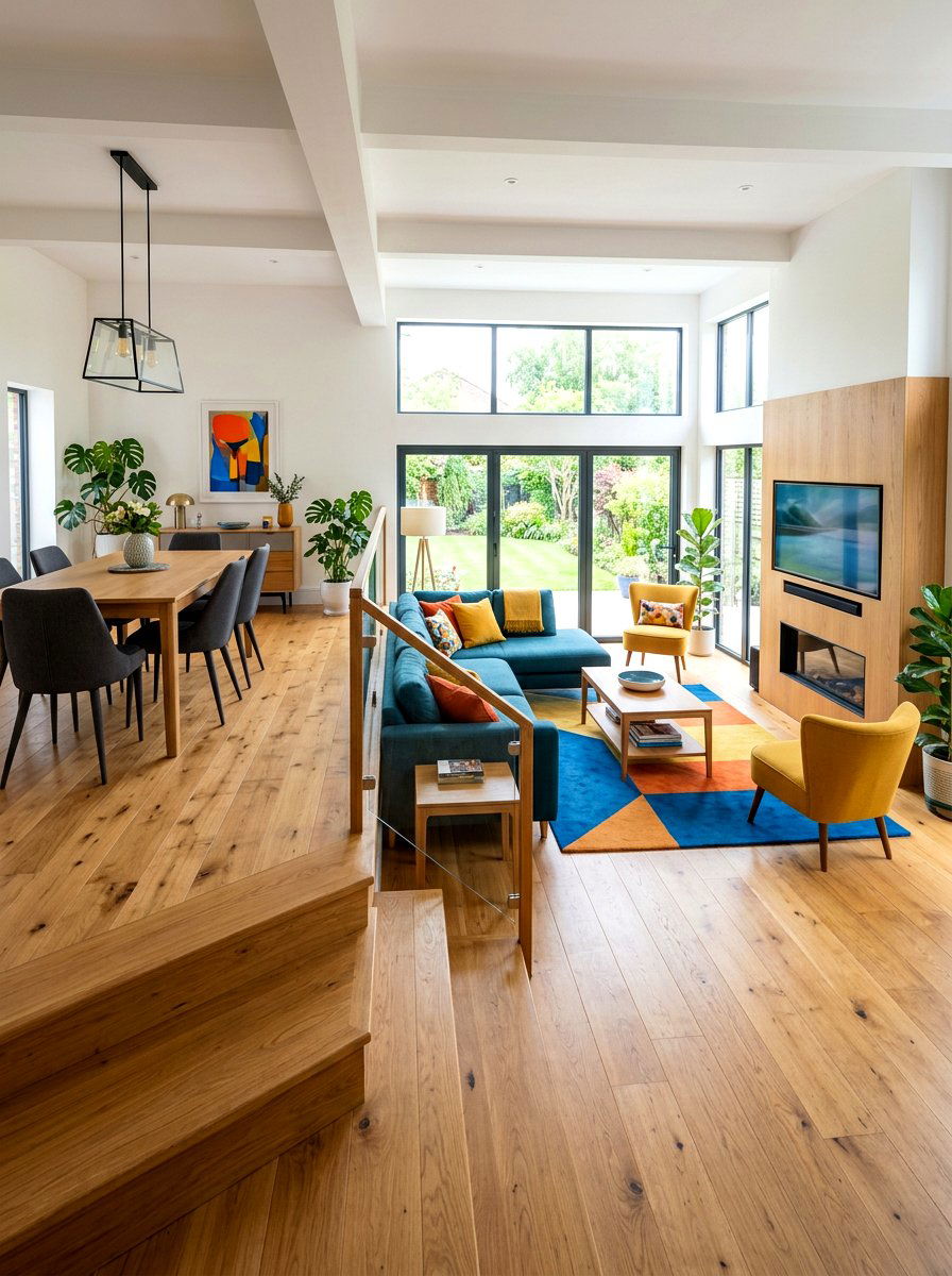 Split Level Living Area - 30 step down living room ideas