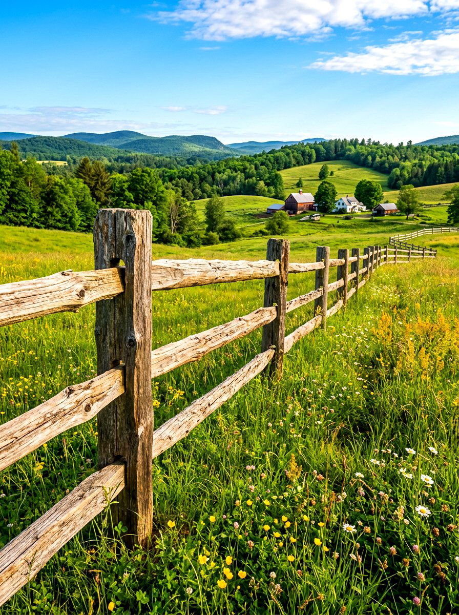Split Rail Fence - 30 rustic fence ideas