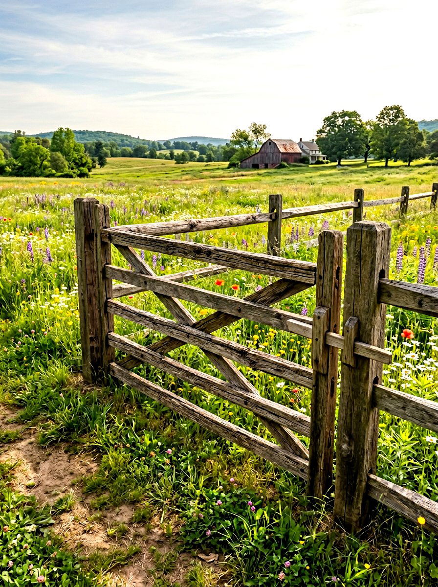 Split Rail Wood Gate - 30 fence gate ideas