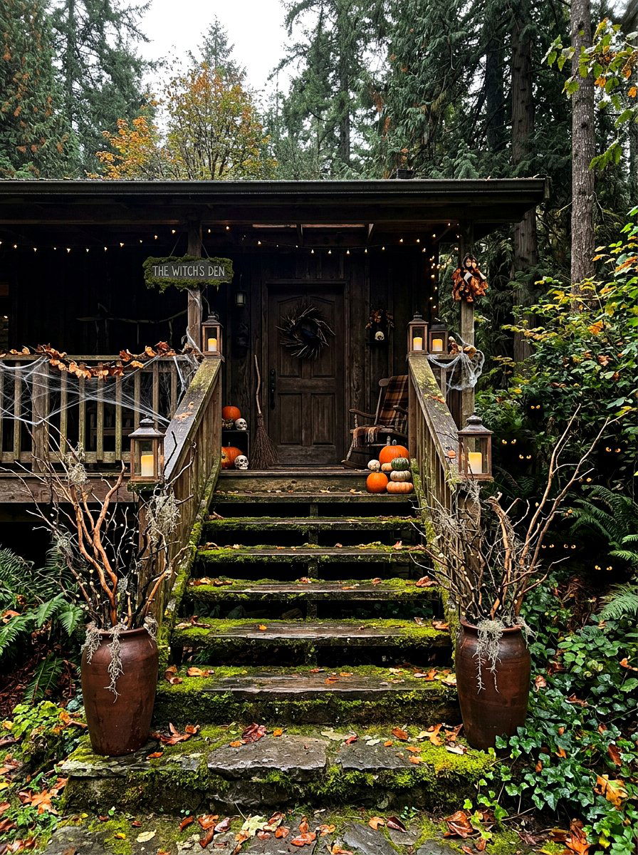 Spooky Forest Porch Decor - 30 Halloween porch ideas