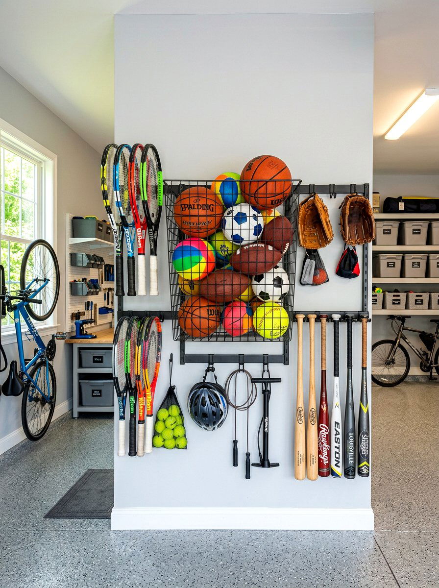 Sports Equipment Rack For Garage Walls - 30 garage organization for small spaces ideas