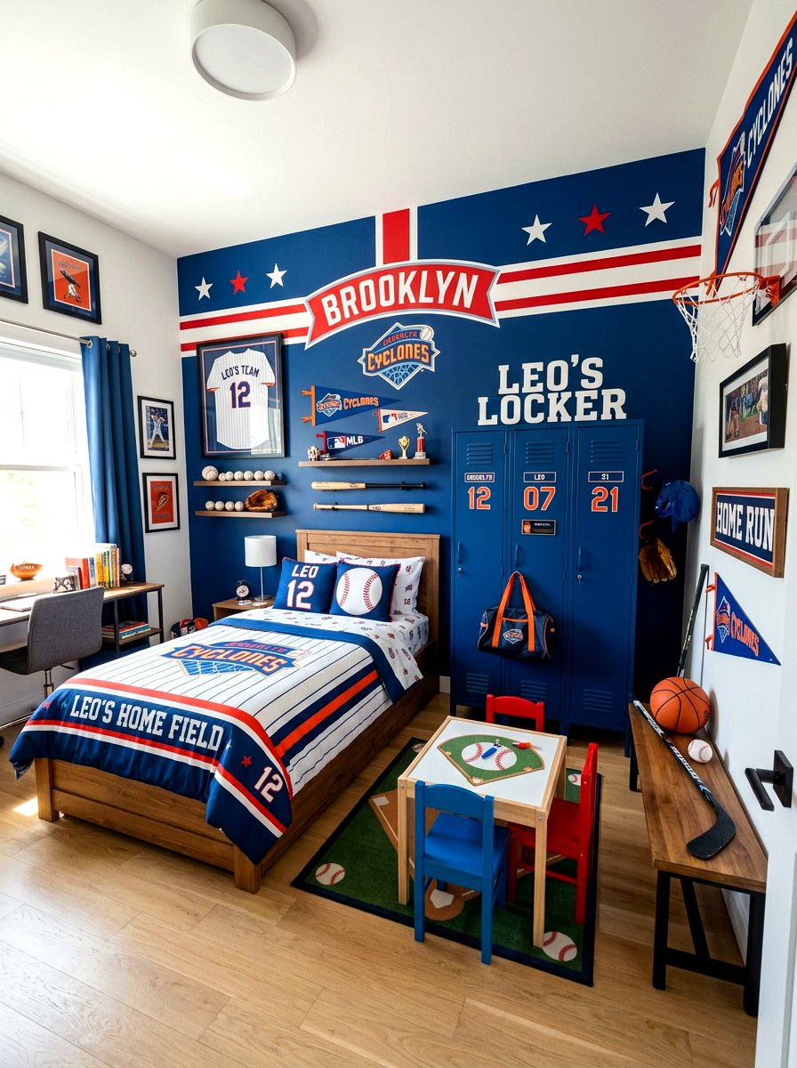 Sports Theme Kids Room - 30 kids room ideas