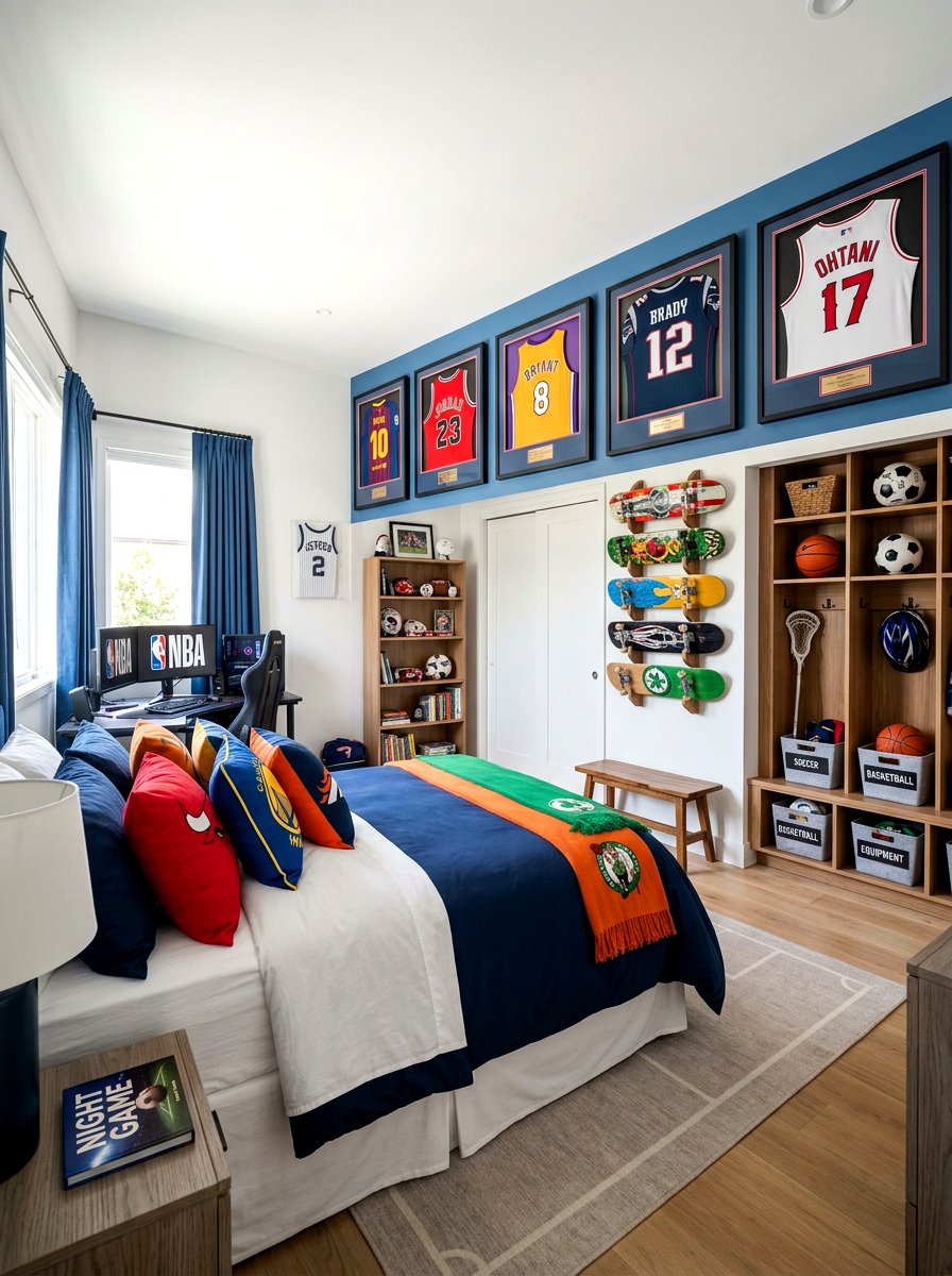 Sports Themed Bedroom - 30 teen bedroom ideas