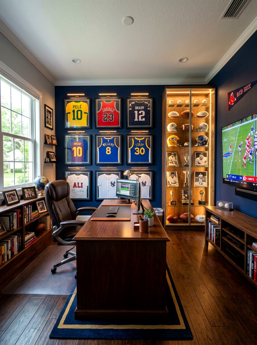 Sports Themed Office - 30 masculine office ideas
