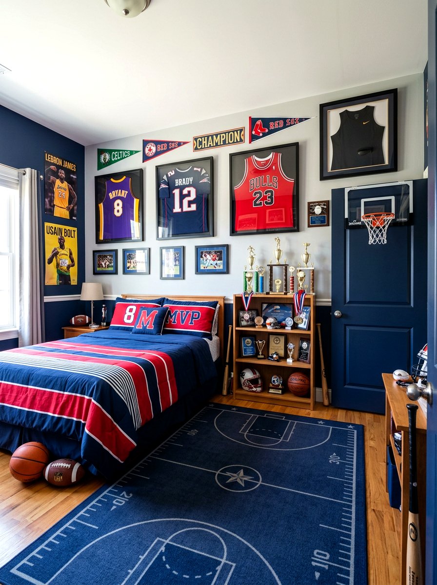 Sports Themed Room - 30 teen room Pinterest ideas