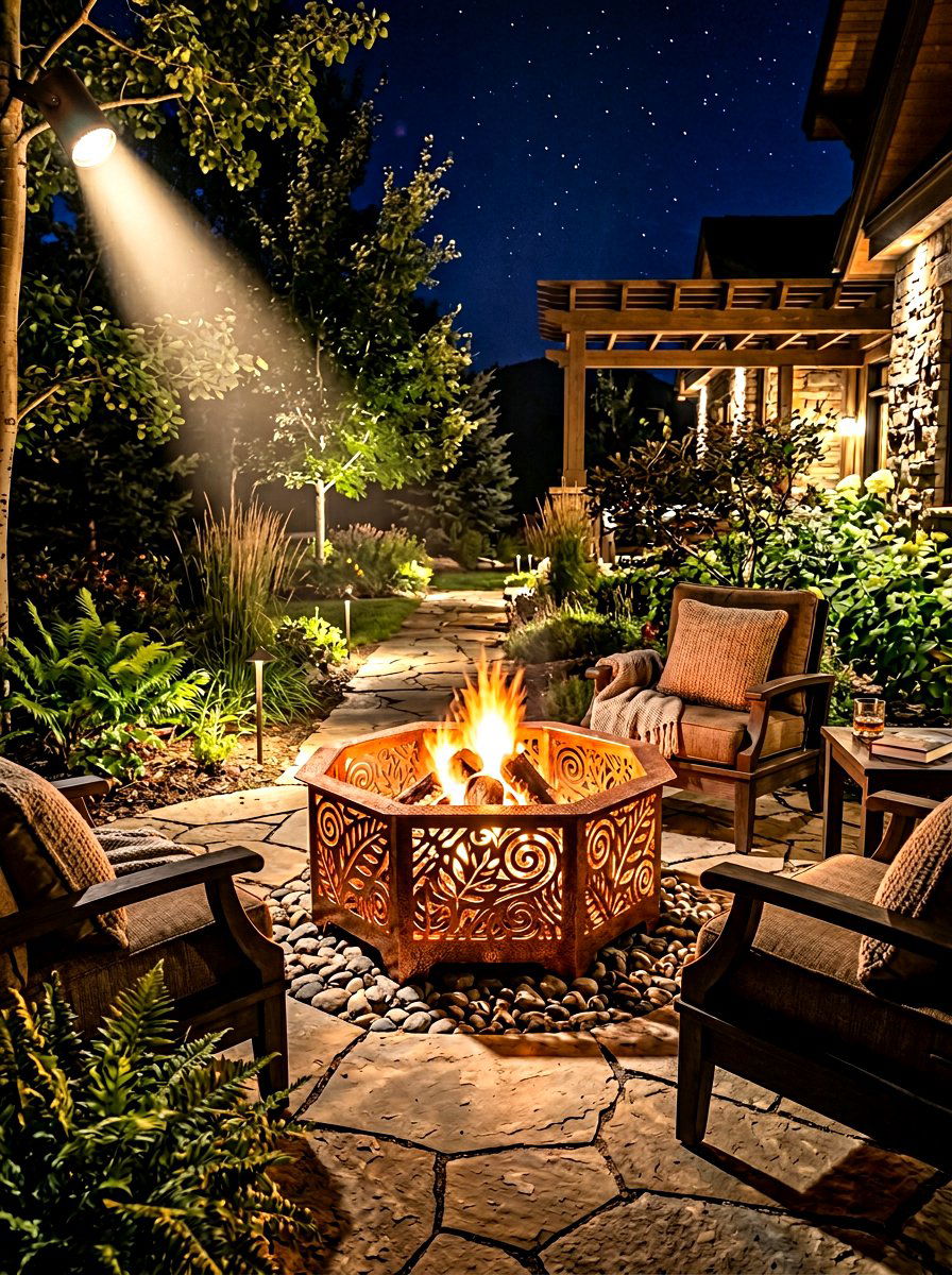 30 Fire Pit Lighting Ideas: Set the Mood for Cozy Evenings