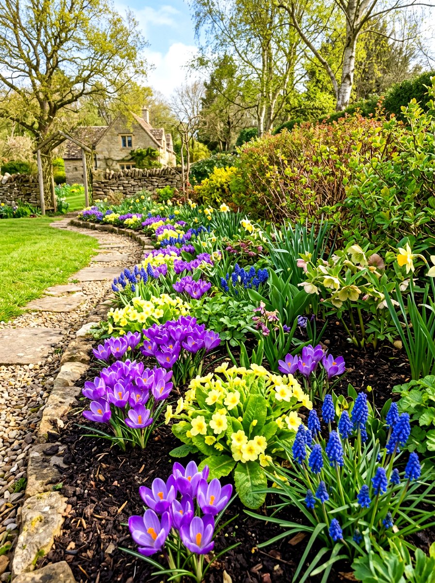 Spring Blooming Pollinator Border - 30 pollinator border ideas