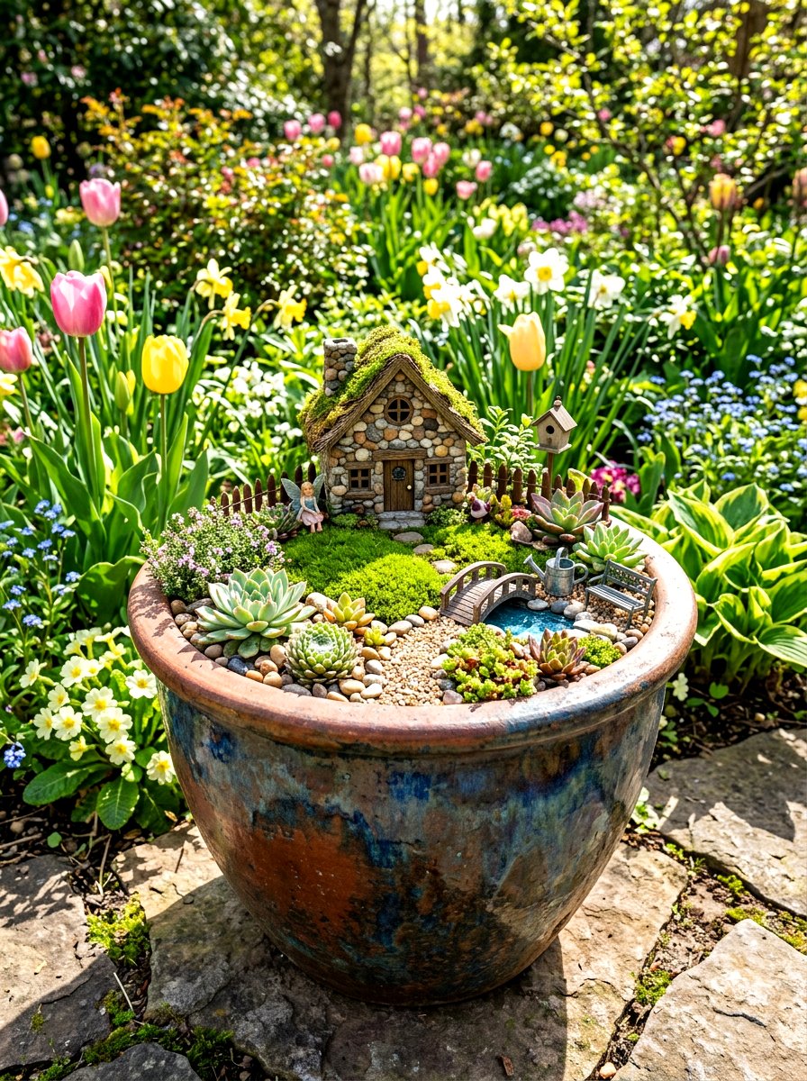 Spring Fairy Garden - 30 spring garden ideas