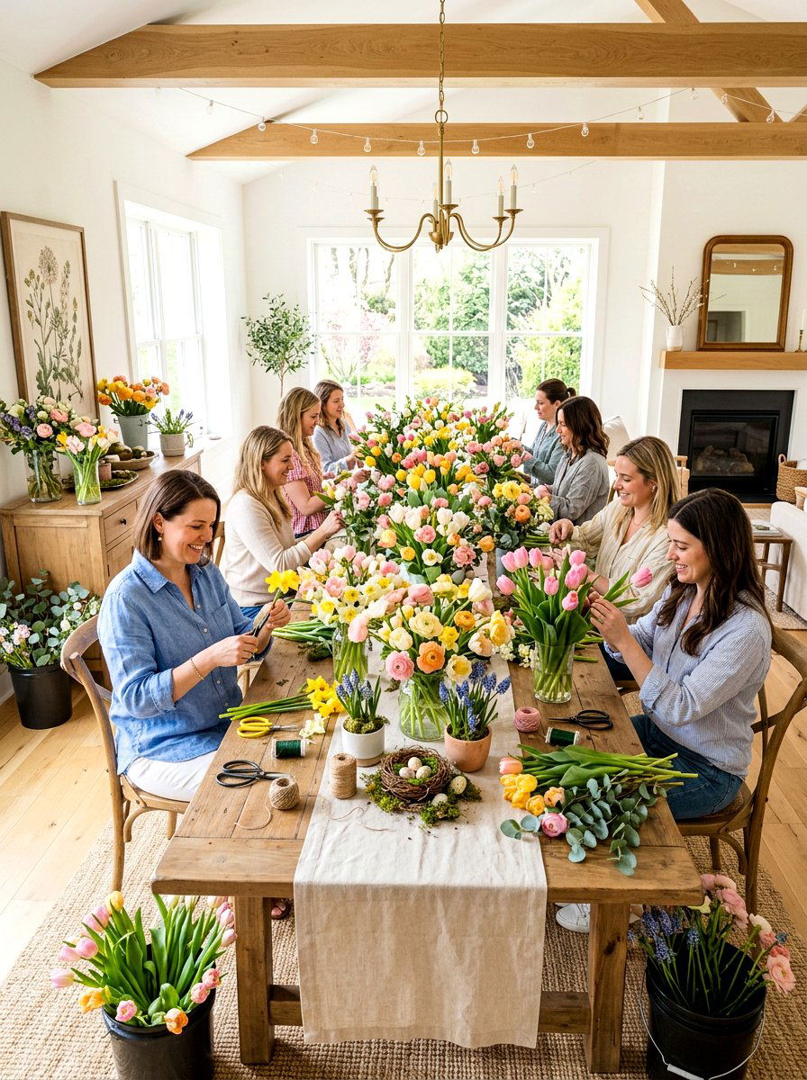 Spring Floral Workshop - 30 flower arranging party ideas