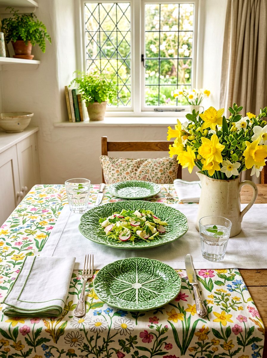 Spring Garden Cabbage Plate - 30 cabbage plate tablescape ideas