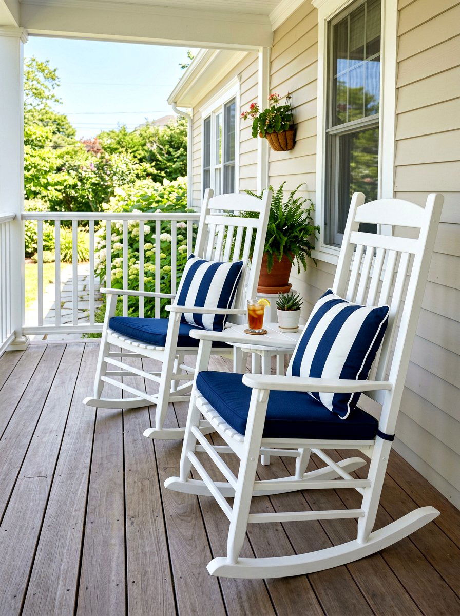 Spring Rocking Chair - 30 spring front entry ideas