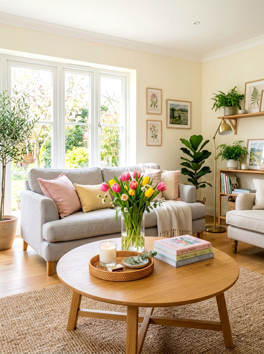 Spring Tulip Arrangement - 30 coffee table seasonal decor ideas