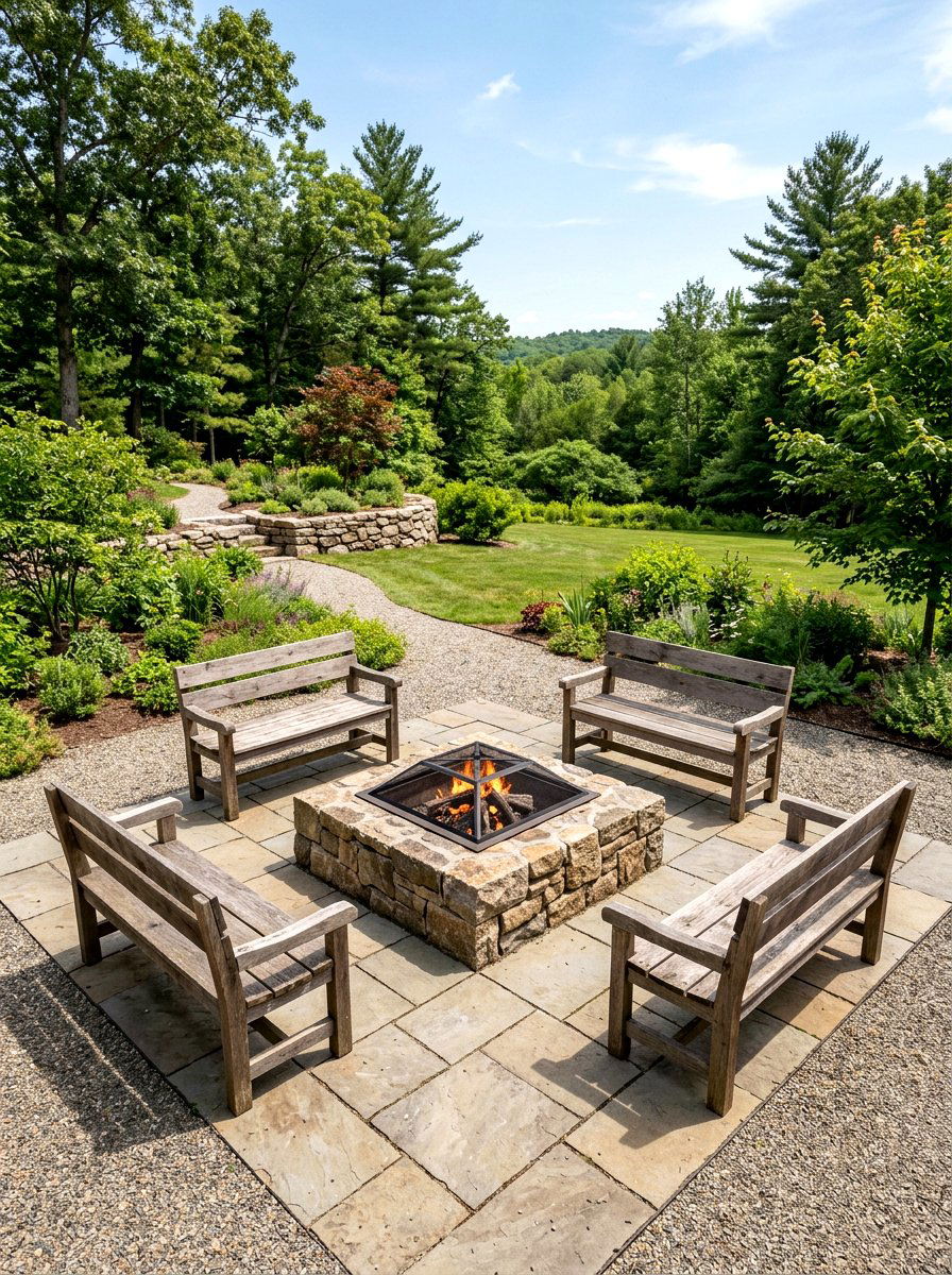 Square Fire Pit - 30 rustic fire pit ideas