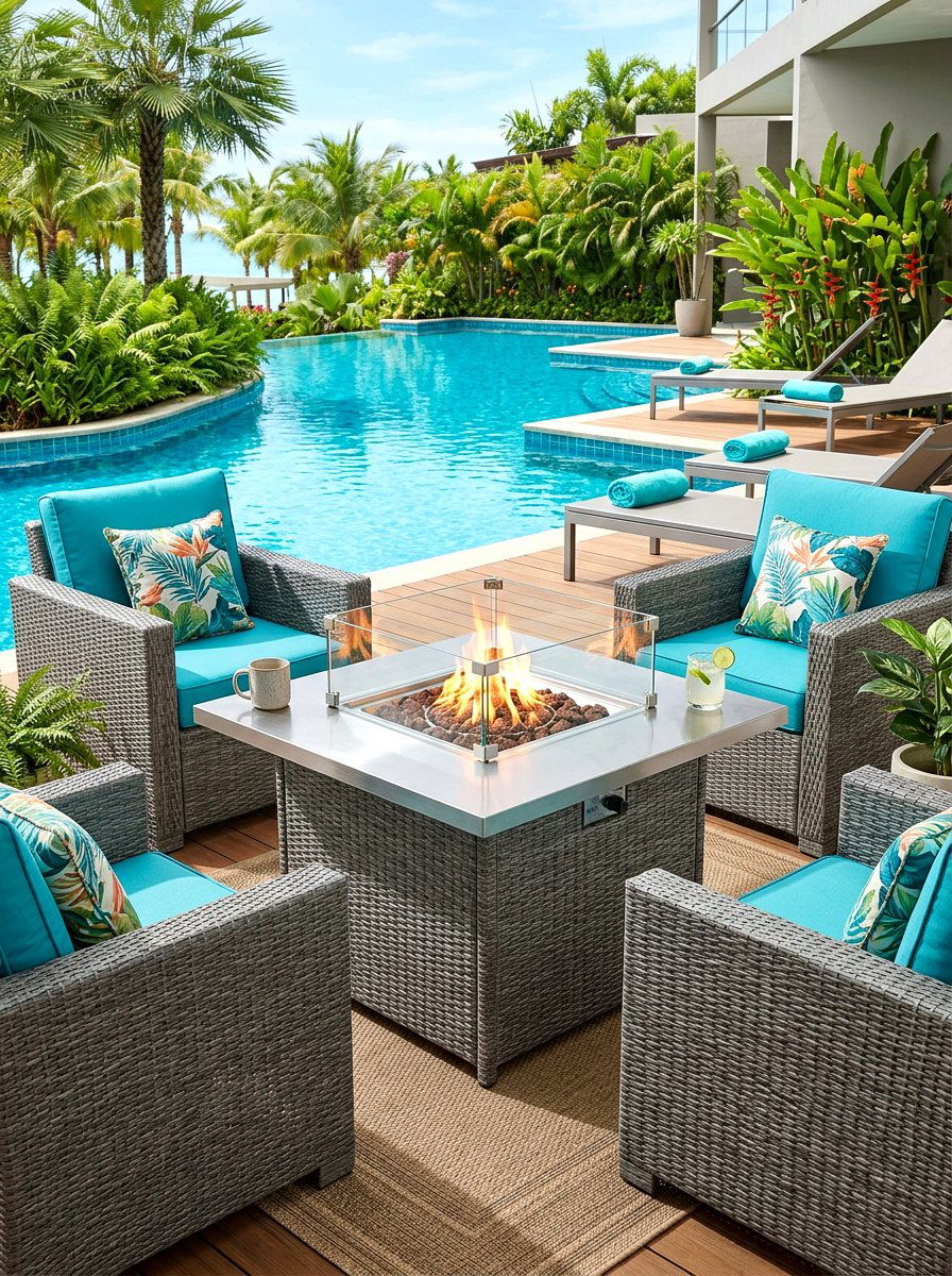 Square Fire Pit Table With Glass Shield - 30 fire pit table ideas