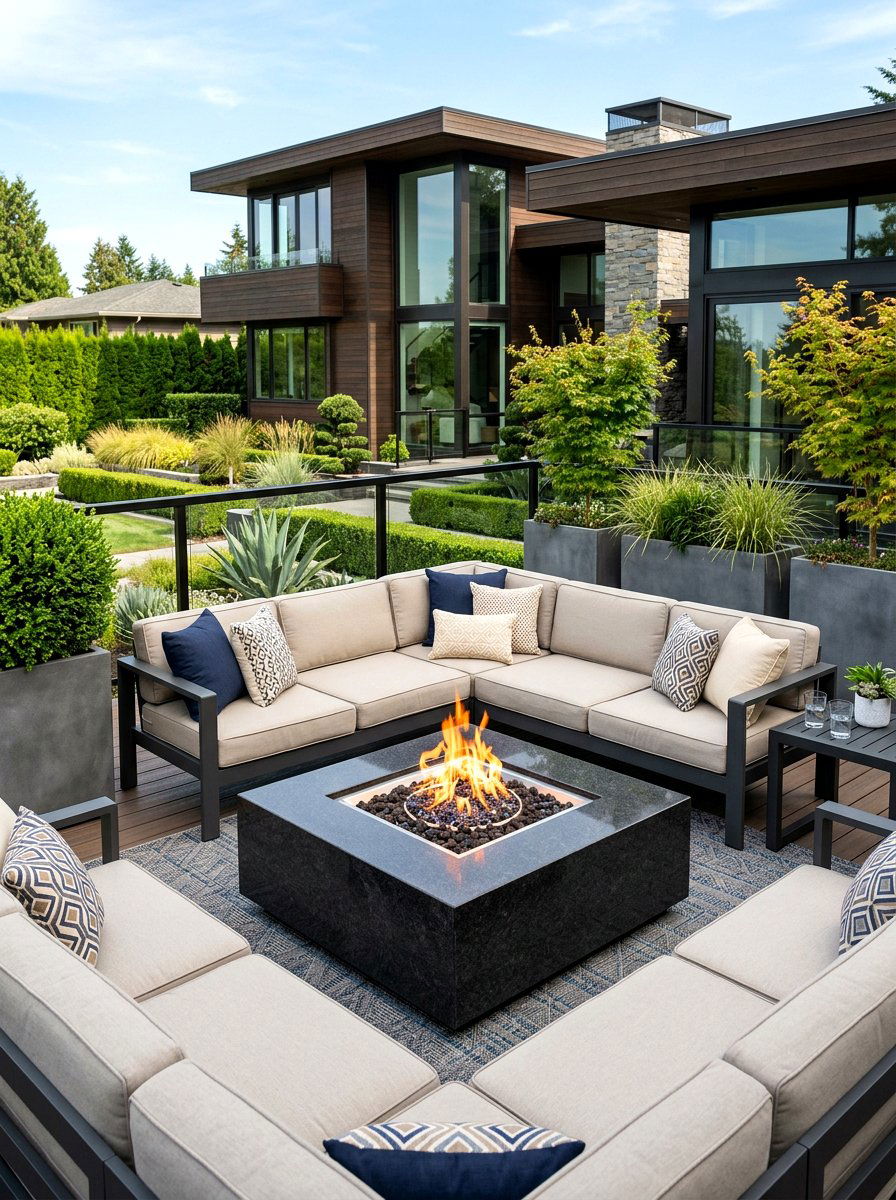Square Fire Pit - 30 backyard fire pit ideas