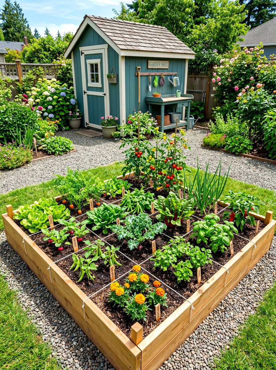 Square Foot Gardening - 30 backyard vegetable garden ideas