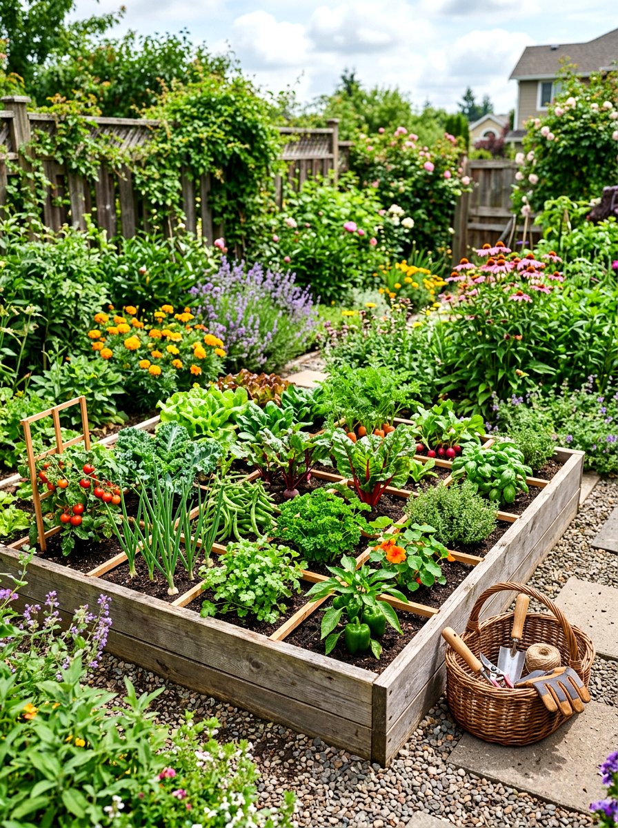 Square Foot Harvest - 30 vegetable garden harvest ideas