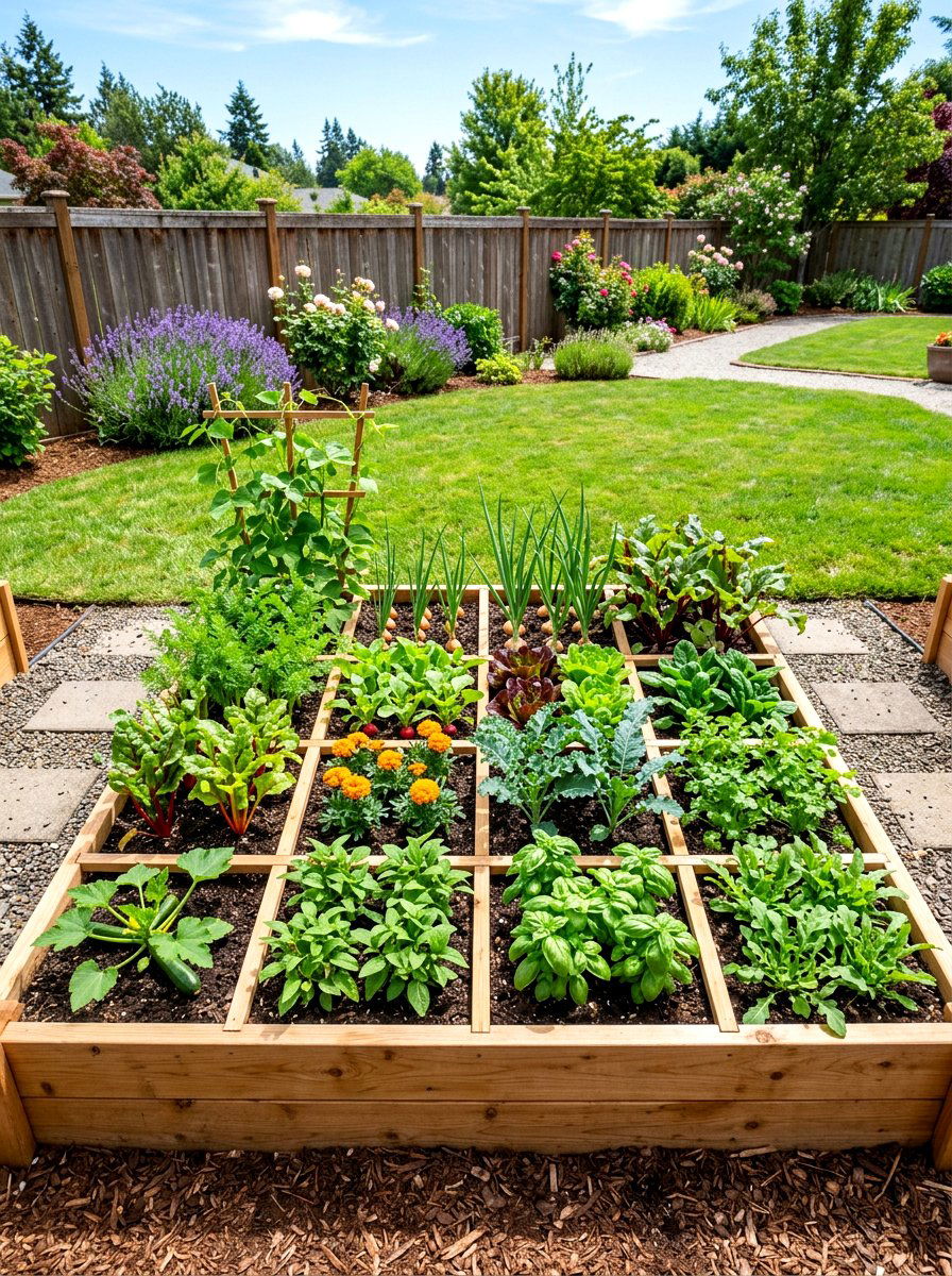 Square Foot Vegetable Garden - 30 year round vegetable garden ideas